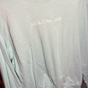 For better days light blue crew neck
